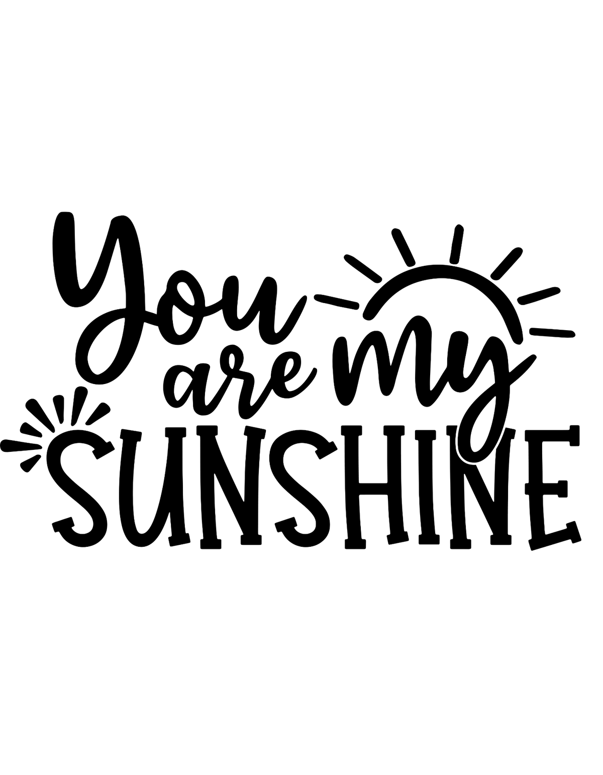 Girl's T-Shirt_You Are My Sunshine