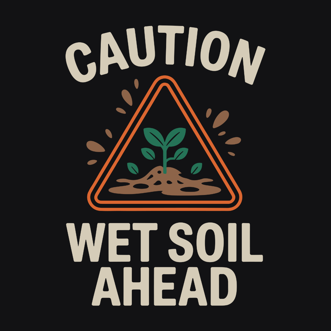 Caution Wet Soil Ahead