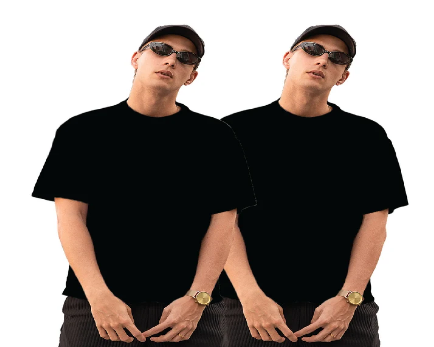 Pack of 2 Oversized Black T-shirts